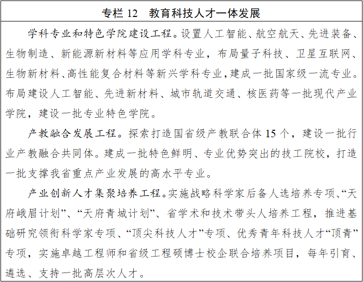 九遊娛樂：四川省國民經濟和社會發展第十五個五年規劃綱要(圖12)